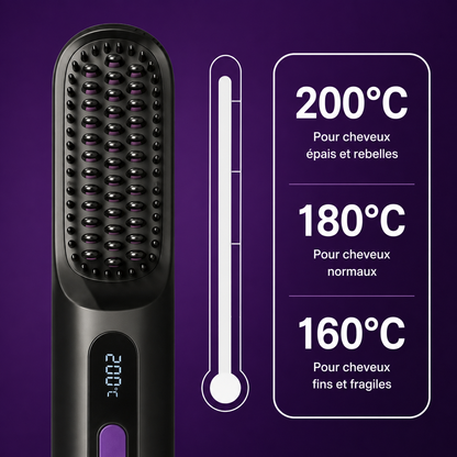 Lisséa™ — Brosse Lissante Sans Fil & Nomade