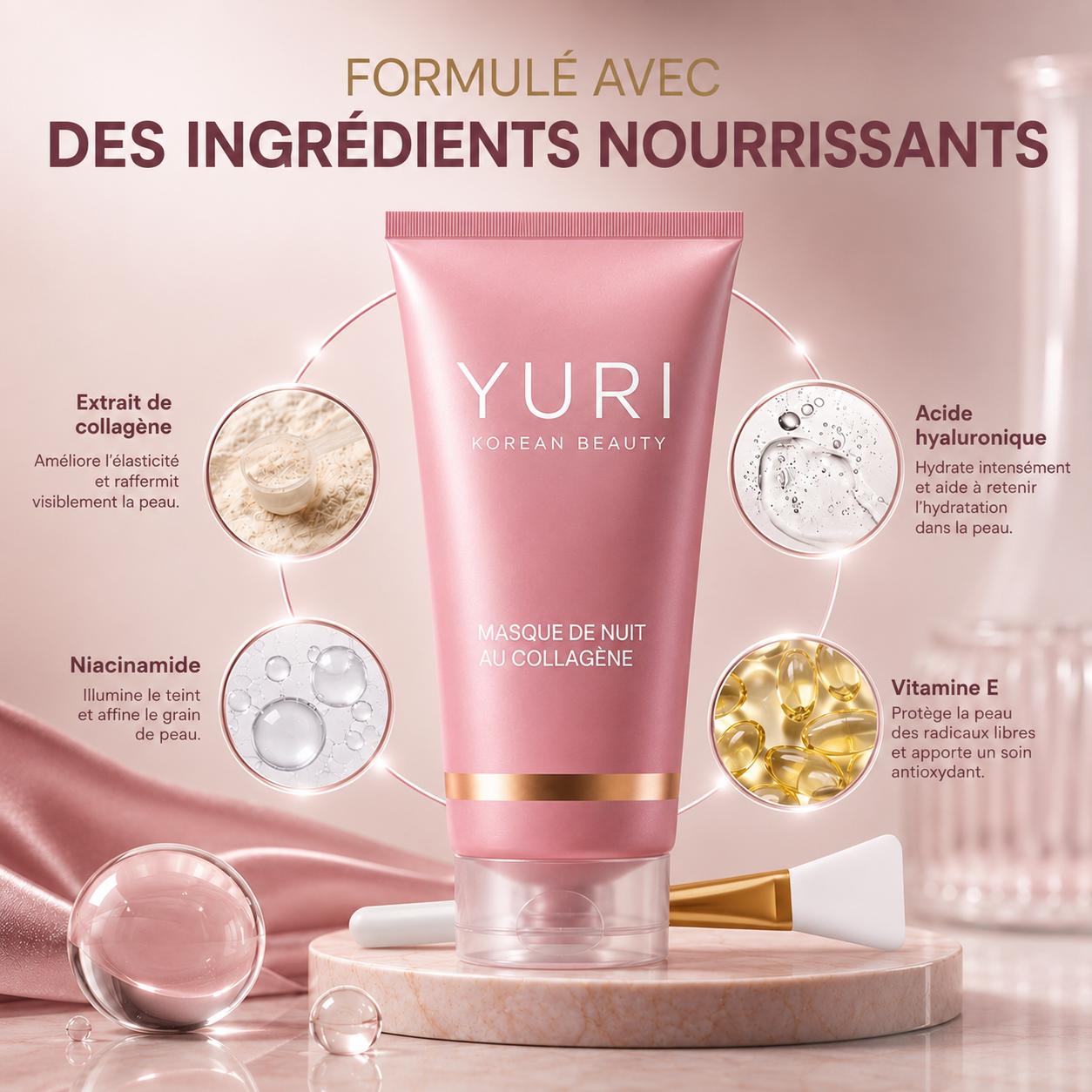 Masque de Nuit Enveloppant au Collagène