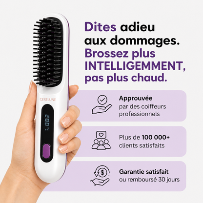 Lisséa™ — Brosse Lissante Sans Fil & Nomade