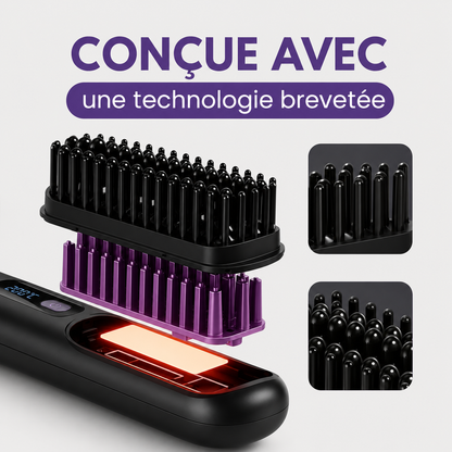 Lisséa™ — Brosse Lissante Sans Fil & Nomade