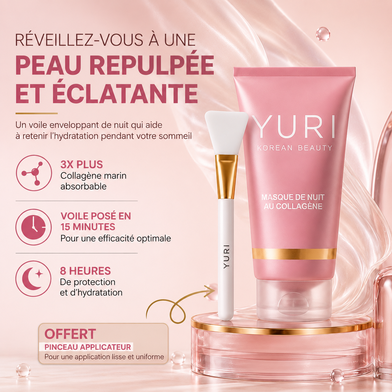 Masque de Nuit Enveloppant au Collagène