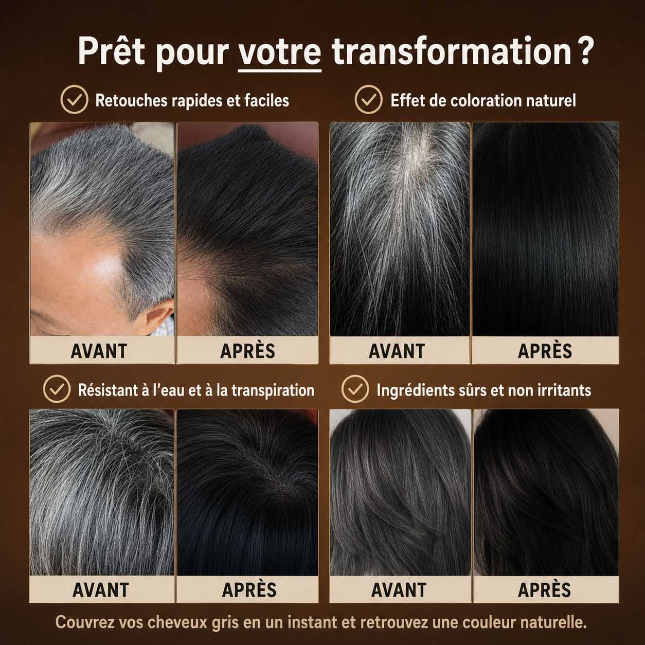 Stick Couvre-Racines — Cheveux Blancs & Repousses